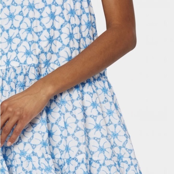 Milly Evelyn Cotton Embroidered Dress m - Picture 4 of 5